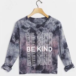 ANTHROPOLOGIE good hYOUman Graphic Pullover Sweaters Tops Tie Dye Navy XS NWOT